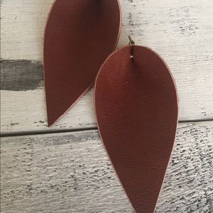 Joanna Gaines Style Genuine Leather Earrings